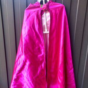 Creative Education Pink Hooded Cape Kids Size 5-6yo Halloween Dress Up Costume